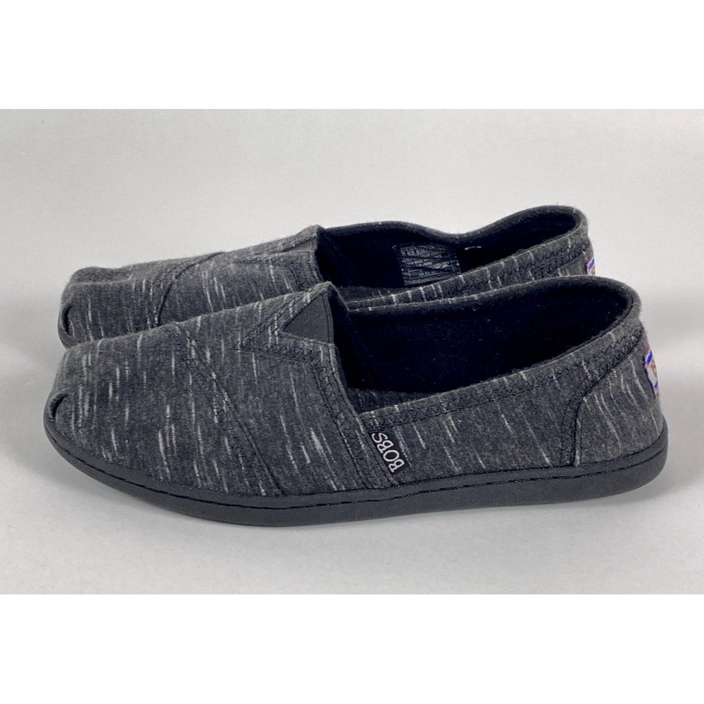 Black And Gray Bobs Skechers Peace And Love Flat Shoes Women's Size 6.5 - Picture 3 of 12